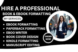 do ebook formatting, book editing amazon KDP journal
