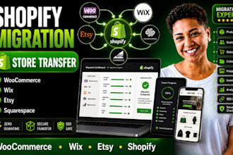 migrate woocommerce wix etsy squarespace or bigcommerce to shopify