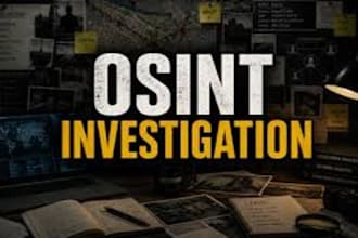 provide osint private investigation, malware analysis digital forensic