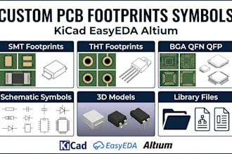 design custom pcb footprints symbols kicad easyeda altium gerber files bom
