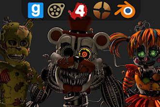 create, port, edit sfm model, tf2 model, gmod playermodel, l4d2, mmd, fnaf model
