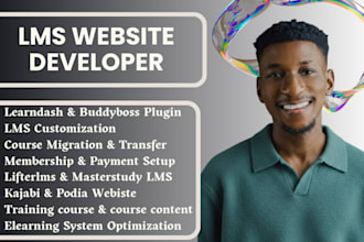 develop wordpress lms website using learndash, buddyboss, learnpress, buddypress