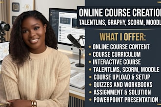 create course content on talentlms, learnworld, moodle, graphy and wordpress lms