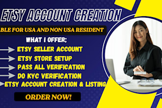 do etsy store creation etsy shop setup and etsy seller account etsy verification