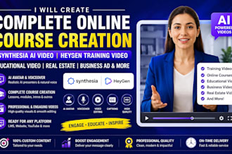 create complete online course creation synthesia ai video heygen training video