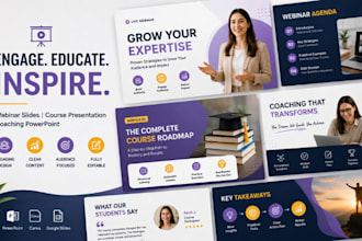 design webinar slides, course presentation, coaching powerpoint