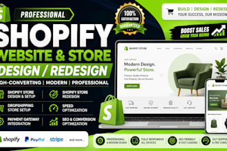 customize shopify store design, redesign shopify website development