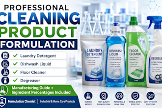 formulate laundry detergent, dishwash liquid, floor cleaner and cleaning product