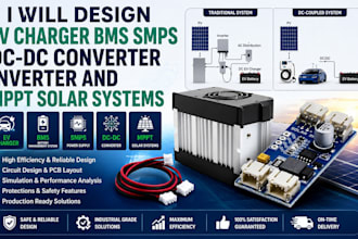 design ev charger bms smps dc dc converter inverter and mppt solar systems