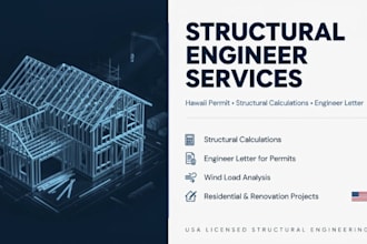 structural calculations and engineer letter for hawaii permit