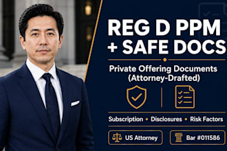draft sec compliant safe and private placement offering documents us attorney
