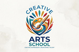 design a creative art school logo for your institution