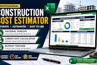 build custom construction cost calculator, estimate spreadsheet, budget tracker