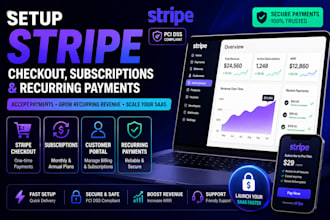 setup stripe checkout, subscriptions and recurring payments