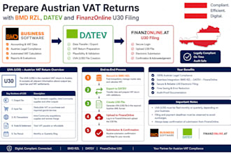 prepare austrian vat returns using bmd rzl datev and finanzonline u30 filing