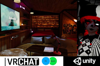 create a custom vrchat home world hangout or cozy space for pc and quest