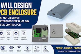 design pcb enclosure for motor driver waterproof esp32 iot box metal control pcb