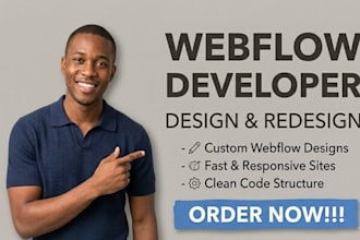 be webflow developer, for webflow website design and redesig, fix webflow