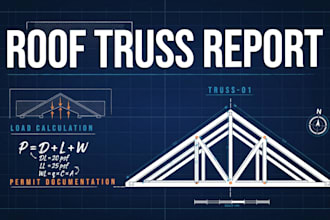 prepare roof truss calculation report for permit approval