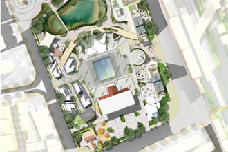 create professional site plan, masterplan, and urban design layout