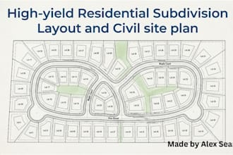 engineer high yield residential subdivision layouts and site plans