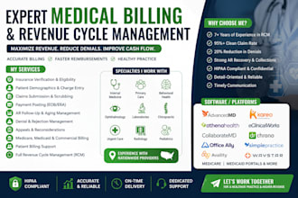 do medical billing, ar follow up, denial management and rcm