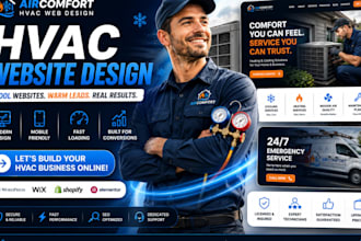 design hvac website heating and cooling website hvac contractor website