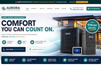 design hvac website heating and cooling website hvac contractor website