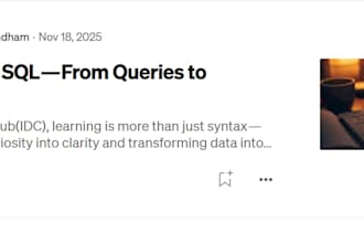 write tech articles on sql python and data analytics