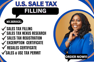 do US sales tax registration and sales tax return filing for all states