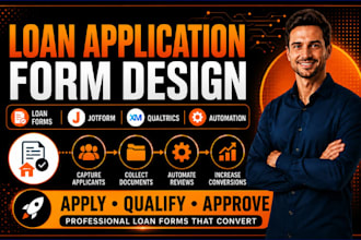 design high converting loan application form using jotform qualtrics etc