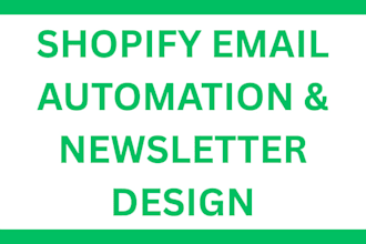 setup shopify email automation email newsletter design