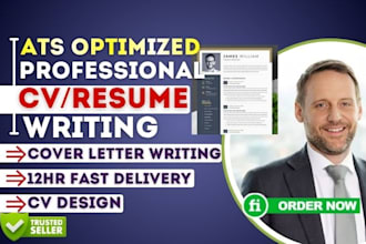 write professional ats resume, edit executive resume, cover letter, creative cv