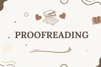 proofread your book and give you feedback