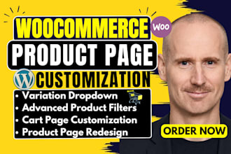 customize woocommerce product page, checkout page, cart page and fixes