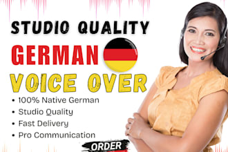 record the best female german voice over for video games, dubbing, youtube reels