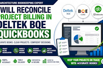 reconcile project billing in deltek bqe quickbooks