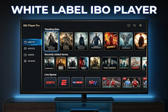 white label ibo player pro with premium branding and custom iptv app design