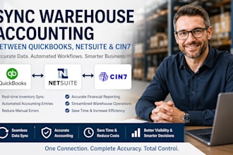 sync warehouse accounting between quickbooks, netsuite, and cin7
