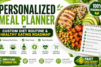create a personalized meal plan diet routine healthy eating roadmap for you