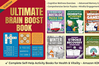create activity book, puzzle book, crossword, word search
