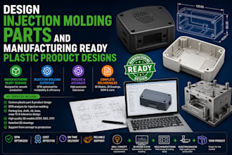 design injection molding parts and manufacturing ready plastic product designs