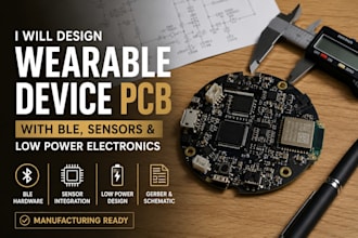 design wearable device pcb with ble, sensors, and low power electronics