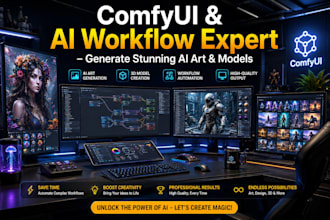 build comfyui stable diffusion workflow, lora training and ai influencer models