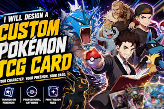 design a custom pokémon tcg card with your character or pokémon