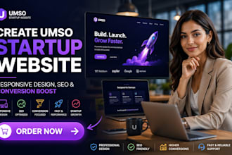 create umso startup website responsive design seo and conversion boost