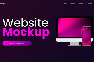 design a modern website mockup