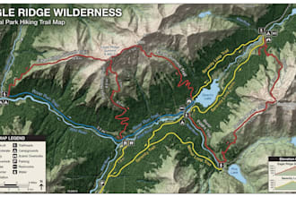 design hiking trail maps, trekking maps, and  recreation maps