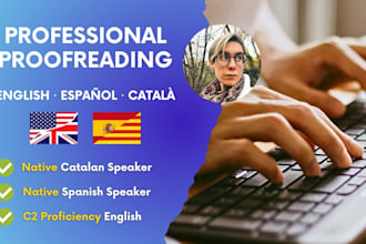 proofread and edit your catalan, spanish or english texts