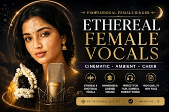 record ethereal female vocals for cinematic and ambient music